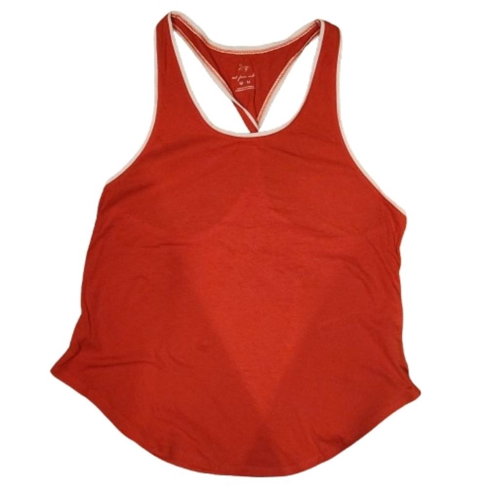 NWT Urban OutfittersTwist Back Tank  Mandarin Orange & White Size M